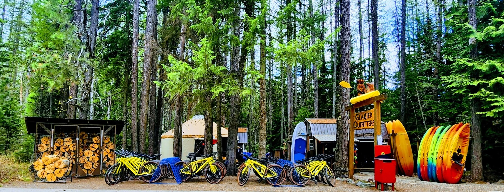 Hiking and camping gear at Glacier Outfitters